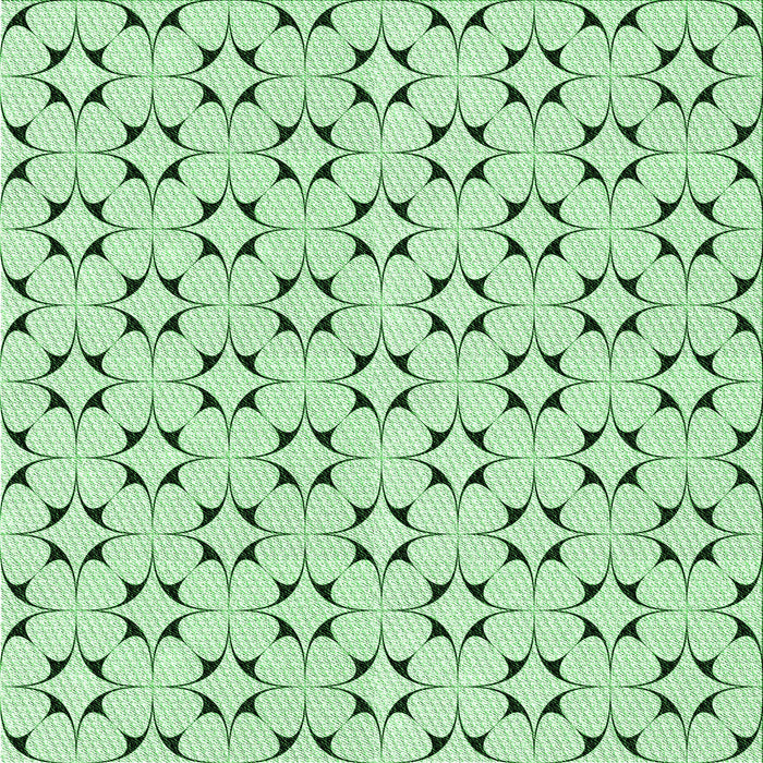 Round Machine Washable Transitional Mint Green Rug, wshpat3450grn