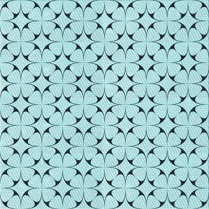 Round Patterned Electric Blue Rug, pat3450lblu