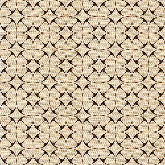 Round Patterned Bronze Brown Rug, pat3450org