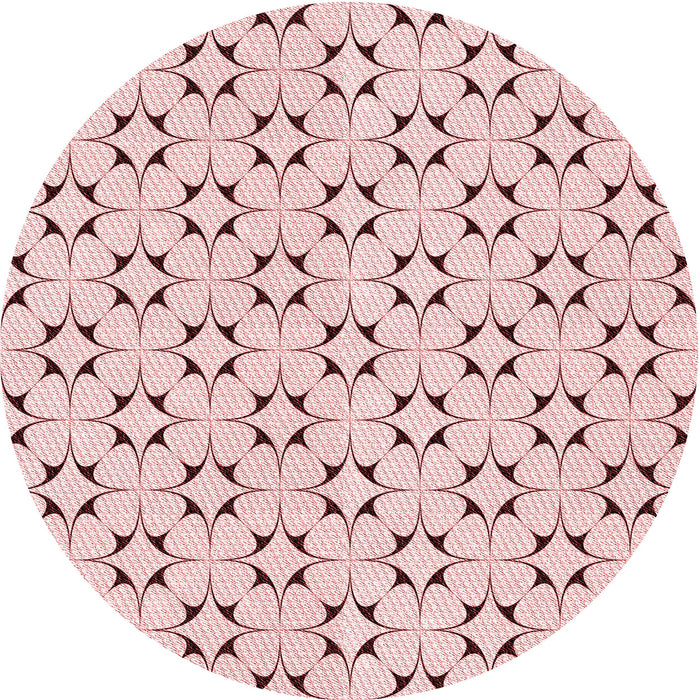Square Patterned Pink Rug, pat3450rd