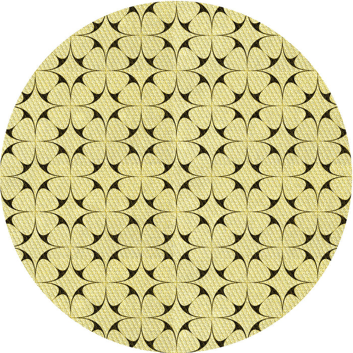 Square Patterned Caramel Brown Rug, pat3450yw