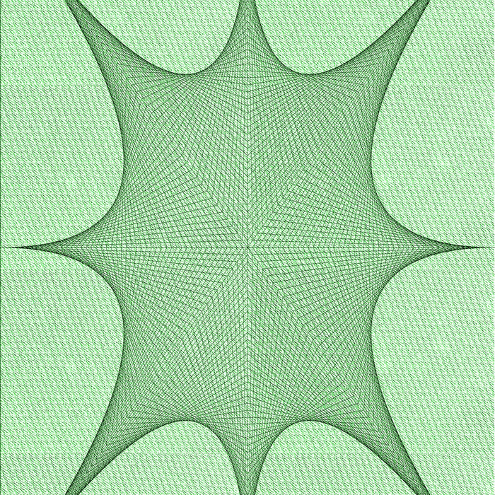 Machine Washable Transitional Mint Green Rug, wshpat3451grn