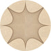 Square Patterned Brown Sand Brown Rug, pat3451org