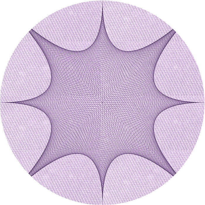 Square Patterned Bright Lilac Purple Rug, pat3451pur