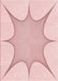 Machine Washable Transitional Pastel Red Pink Rug, wshpat3451rd