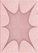 Patterned Pastel Red Pink Rug, pat3451rd