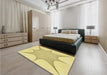 Patterned Sun Yellow Rug in a Bedroom, pat3451yw