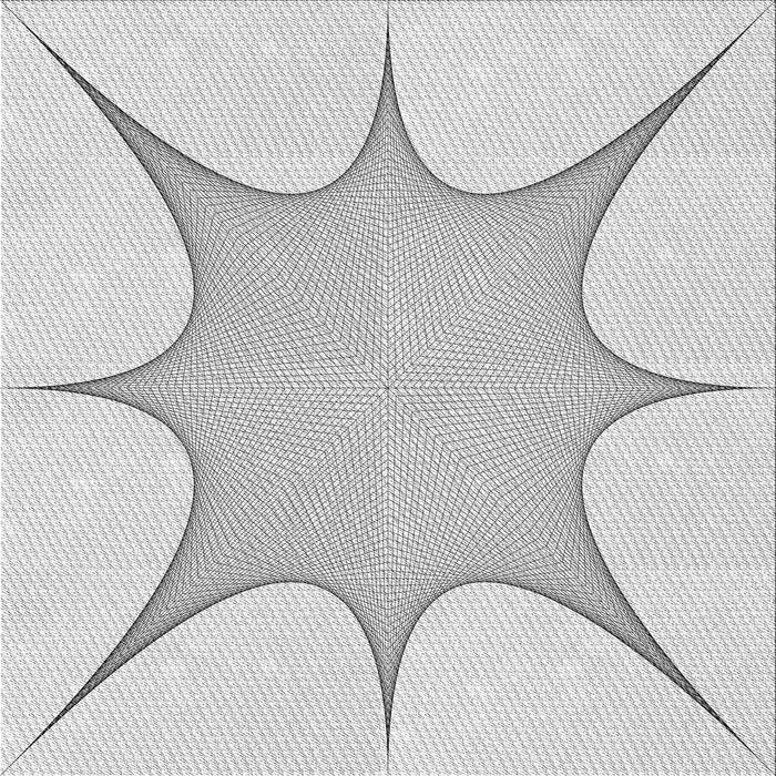 Square Patterned Off-White Novelty Rug, pat3451