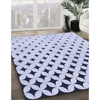 Patterned Lavender Blue Rug, pat3452blu