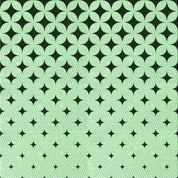 Round Patterned Mint Green Rug, pat3452grn
