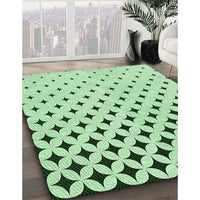 Patterned Mint Green Rug, pat3452grn