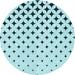 Square Patterned Seafoam Green Rug, pat3452lblu