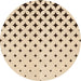 Square Patterned Copper Brown Rug, pat3452org