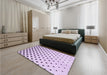 Patterned Lilac Purple Rug in a Bedroom, pat3452pur