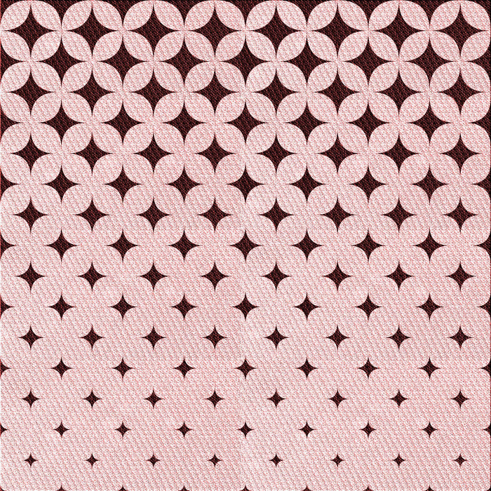 Round Machine Washable Transitional Pink Rug, wshpat3452rd