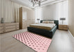 Patterned Pink Rug in a Bedroom, pat3452rd