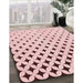 Machine Washable Transitional Pink Rug in a Family Room, wshpat3452rd