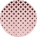 Square Patterned Pink Rug, pat3452rd