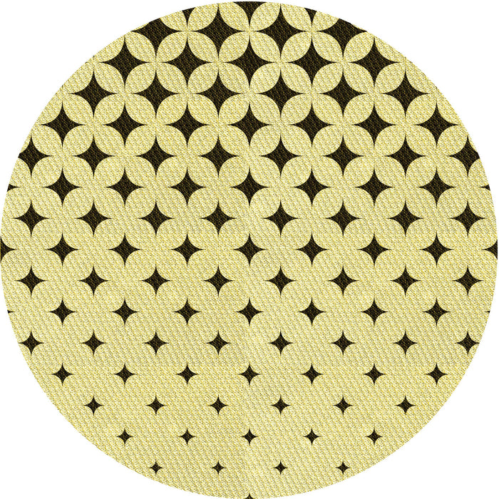 Square Patterned Sun Yellow Rug, pat3452yw