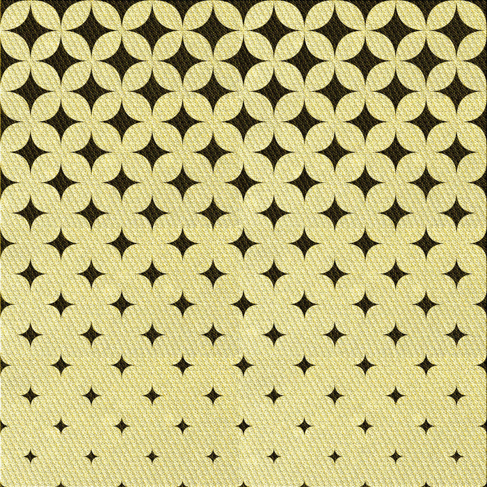 Round Patterned Sun Yellow Rug, pat3452yw