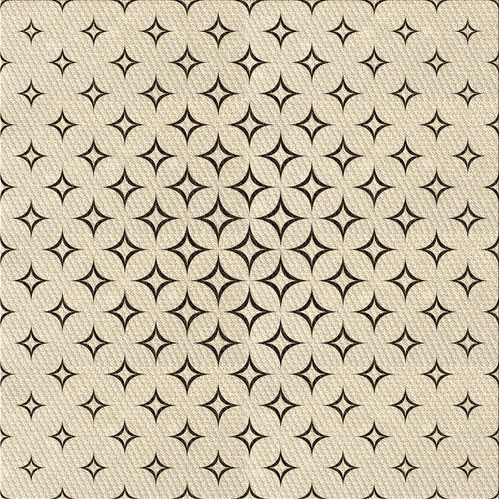 Round Patterned Moccasin Beige Rug, pat3453brn