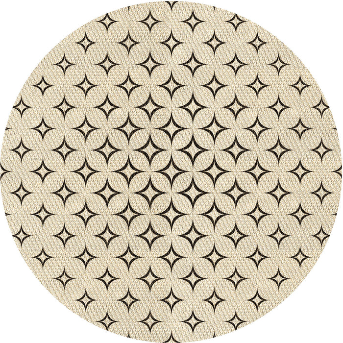 Square Patterned Moccasin Beige Rug, pat3453brn
