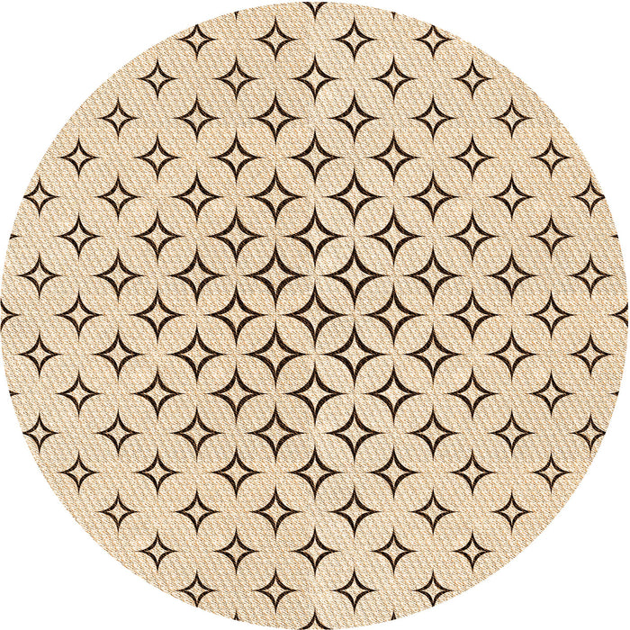 Square Patterned Bronze Brown Rug, pat3453org