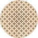 Square Patterned Bronze Brown Rug, pat3453org