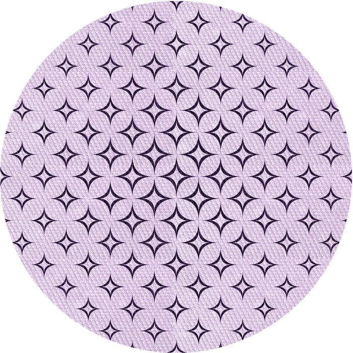 Square Machine Washable Transitional Lilac Purple Rug in a Living Room, wshpat3453pur