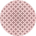 Square Patterned Pink Rug, pat3453rd