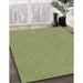 Machine Washable Transitional Olive Green Rug in a Family Room, wshpat3454brn