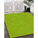 Machine Washable Transitional Green Rug in a Family Room, wshpat3454yw