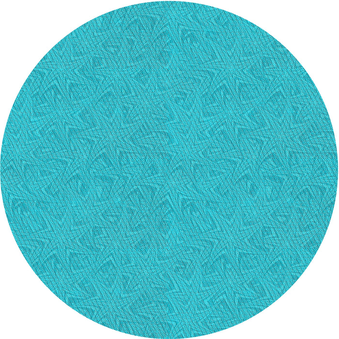 Square Machine Washable Transitional DarkTurquoise Green Rug, wshpat3454