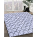 Patterned Lavender Blue Rug in Family Room, pat3455blu