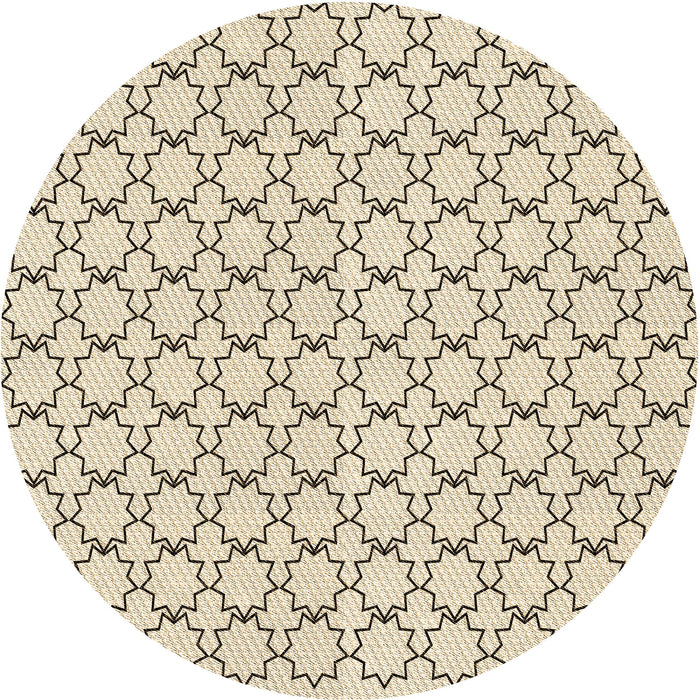 Square Patterned Moccasin Beige Rug, pat3455brn