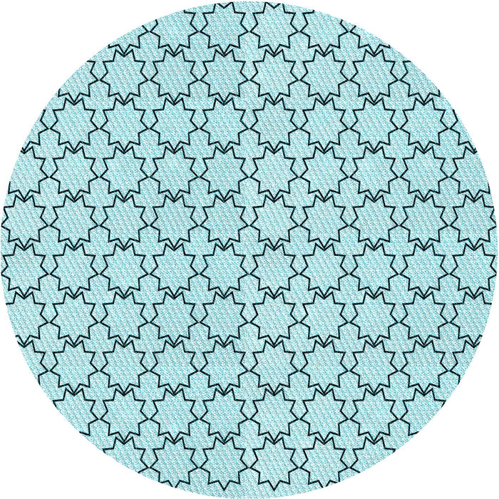 Square Machine Washable Transitional Electric Blue Rug in a Living Room, wshpat3455lblu