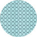 Square Patterned Electric Blue Rug, pat3455lblu