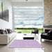 Square Patterned Lilac Purple Rug in a Living Room, pat3455pur