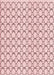 Machine Washable Transitional Pink Rug, wshpat3455rd