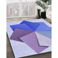 Patterned Periwinkle Purple Rug, pat3456blu