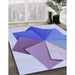 Machine Washable Transitional Periwinkle Purple Rug in a Family Room, wshpat3456blu