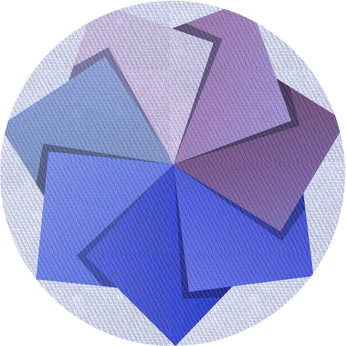 Square Machine Washable Transitional Periwinkle Purple Rug in a Living Room, wshpat3456blu