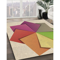 Patterned Brown Gold Rug, pat3456brn