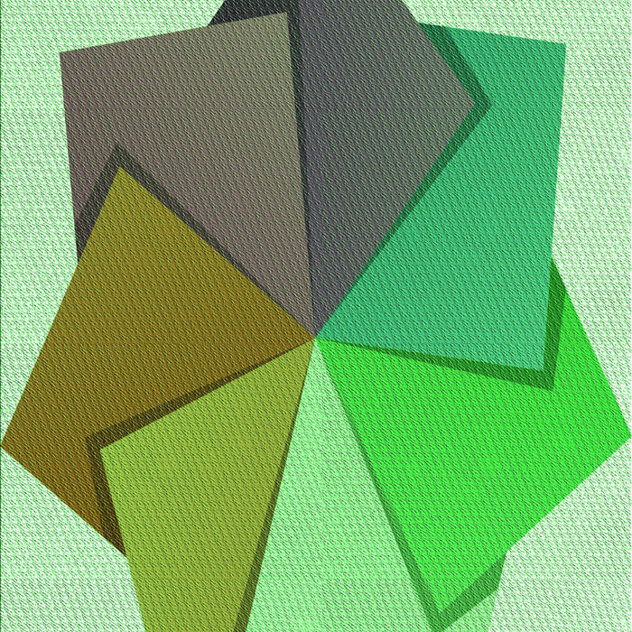 Patterned Green Rug, pat3456grn