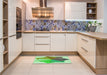 Patterned Green Rug in a Kitchen, pat3456grn