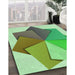 Machine Washable Transitional Green Rug in a Family Room, wshpat3456grn