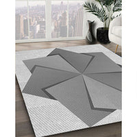 Patterned Platinum Gray Rug, pat3456gry