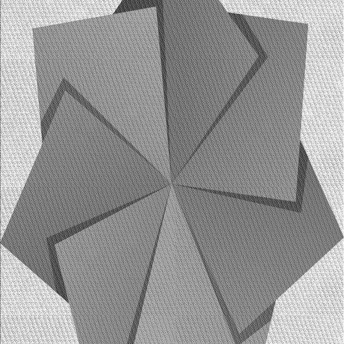 Machine Washable Transitional Platinum Gray Rug, wshpat3456gry