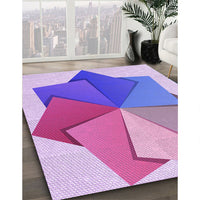 Patterned Dark Orchid Purple Rug, pat3456pur