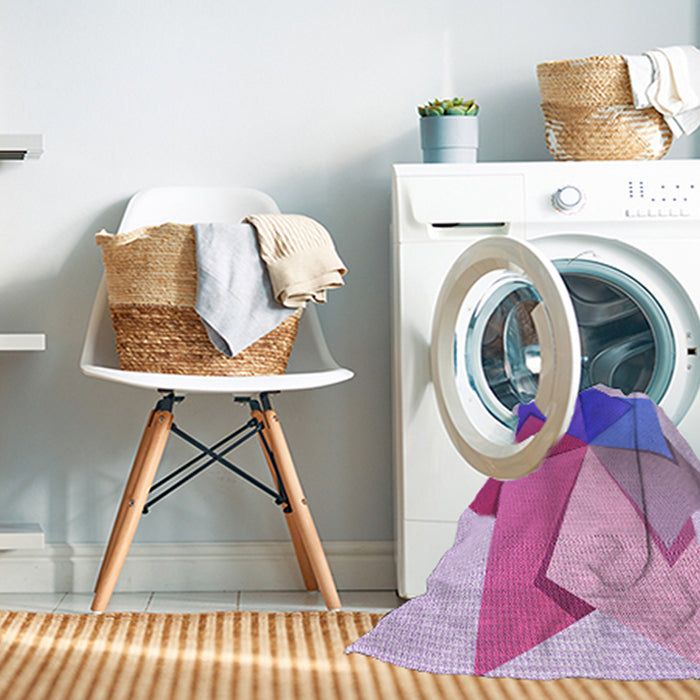 Machine Washable Transitional Dark Orchid Purple Rug in a Washing Machine, wshpat3456pur